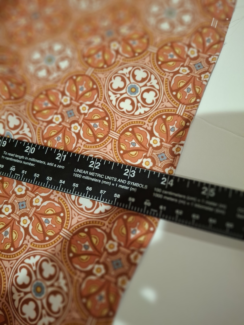 Max Studio Rust and Cream Printed Tie-Front Top - Picture 12 of 16